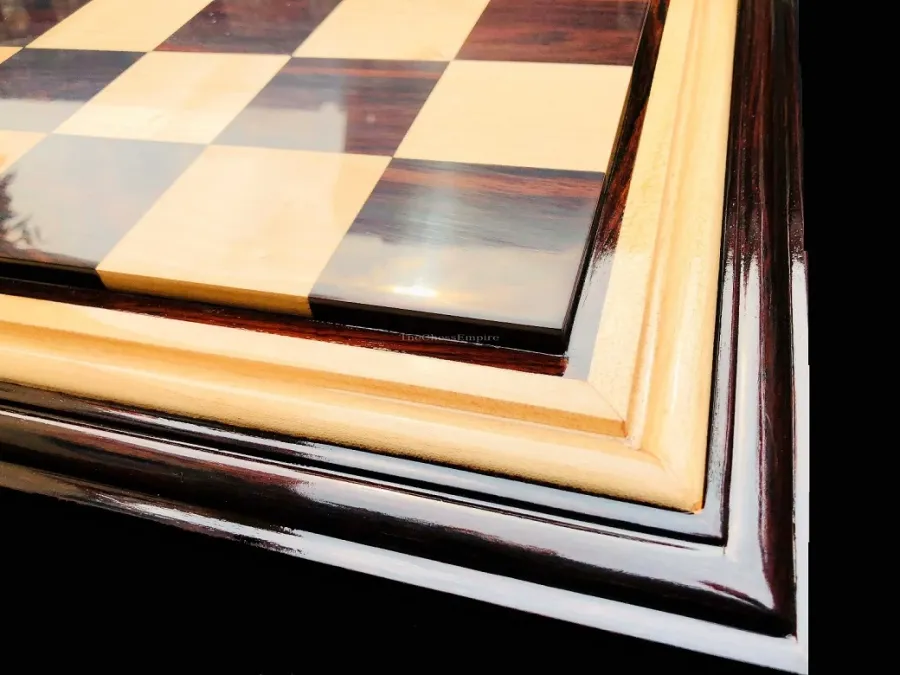 obrazek 2 Wyjątkowa plansza z drewna klonowego i palisanderowego do szachów - The Chess Empire