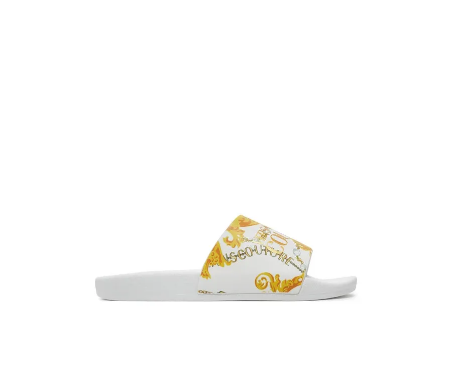 obrazek 1 Versace Jeans Couture Klapki 77YA3SQ4 ZS834 Biały
