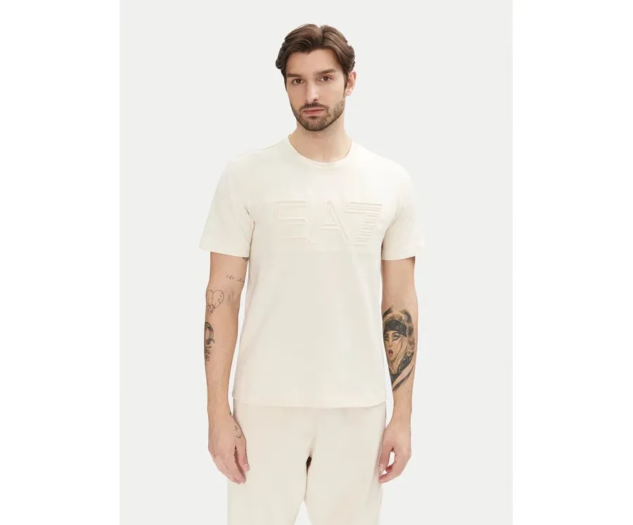 obrazek 1 EA7 Emporio Armani T-Shirt 7M000149 AF14772 U1079 Écru Regular Fit