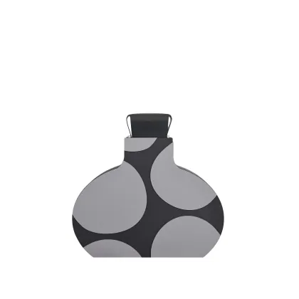 Zdjęcie Stylowy skórzany wazon Otto 9x37xH38 cm w kolorze czarno-szarym