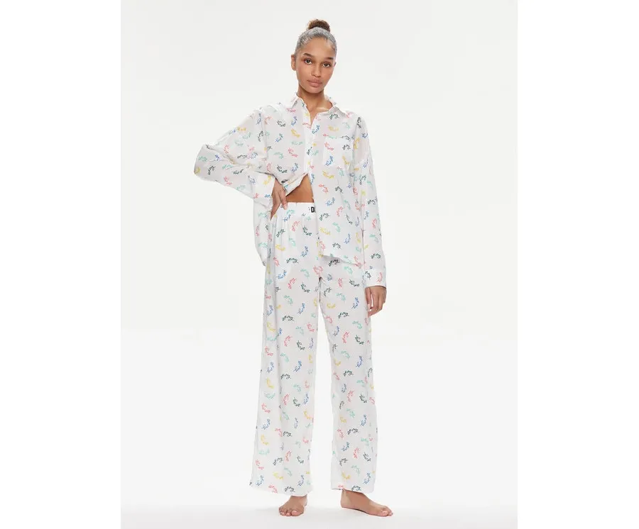 obrazek 1 DKNY Piżama YI90008 Biały Regular Fit