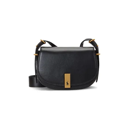 Zdjęcie Polo Ralph Lauren torebka skórzana kolor czarny 428891391