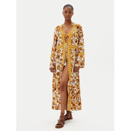 Zdjęcie Selmark Kimono BM297 Żółty Relaxed Fit