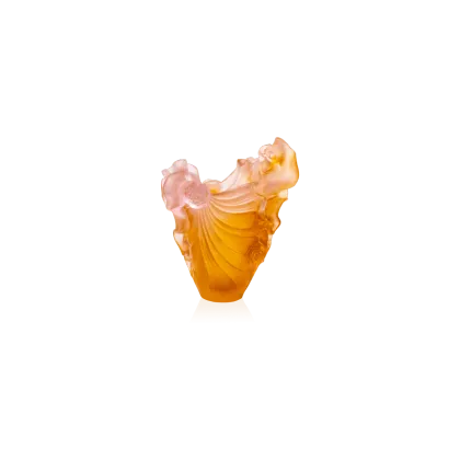 Zdjęcie Kryształowy średni wazon zdobiony różami - Daum