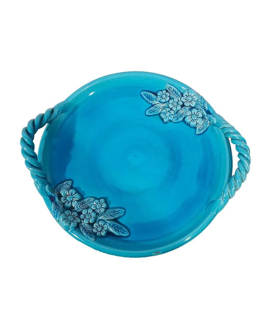 obrazek 1 Stylowa włoska ceramiczna taca w kolorze niebieskim