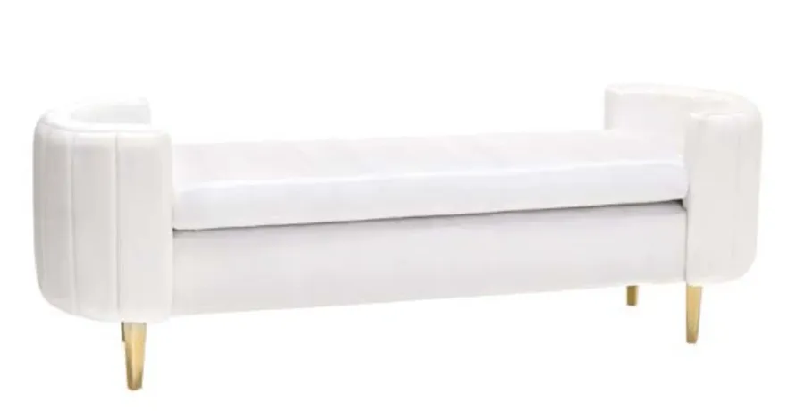 representative pouf in white