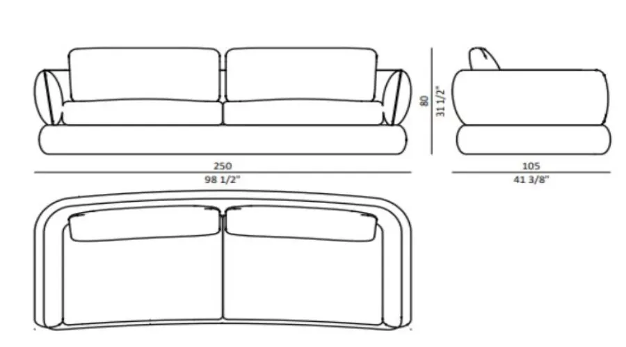 obrazek 6 Tapicerowana sofa Bellagio do współczesnych wnętrz