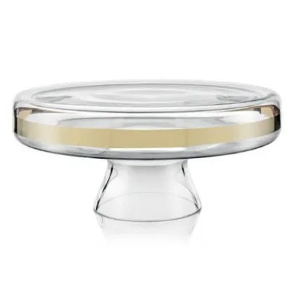 Picture Beautiful Italian Avenue cake stand with unique gold decoration - IVV