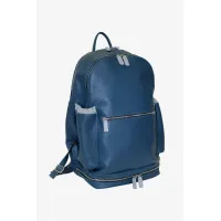 Picture Blue sports backpack made of leather - Terrida