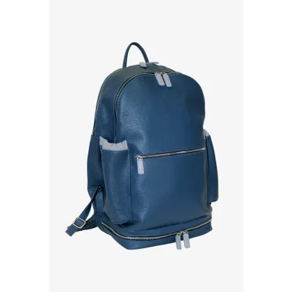 Zdjęcie Niebieski plecak sportowy wykonany ze skóry - Terrida