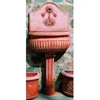 Picture Clay garden washbasin in antique style - Fornace Masini