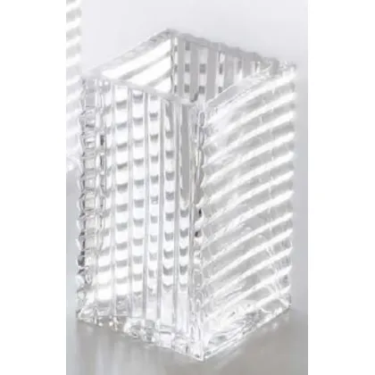 Zdjęcie Piękny włoski pojemnik na szczoteczki z ręcznie szlifowanego kryształu - Il Paralume Marina