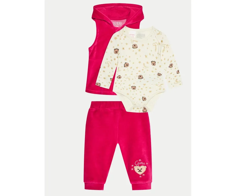 obrazek 1 Guess Komplet dziecięcy S4BG05 KAVN4 Czerwony Regular Fit