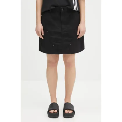 Zdjęcie Carhartt WIP spódnica jeansowa Maeve Double Knee Skirt kolor czarny mini prosta I034836