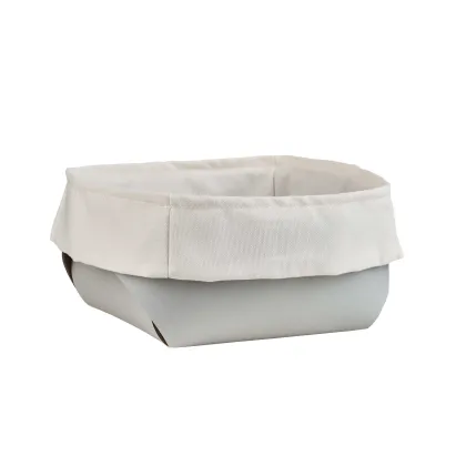 Picture Unique Flora bread basket 20x20xH9 cm in pearl color