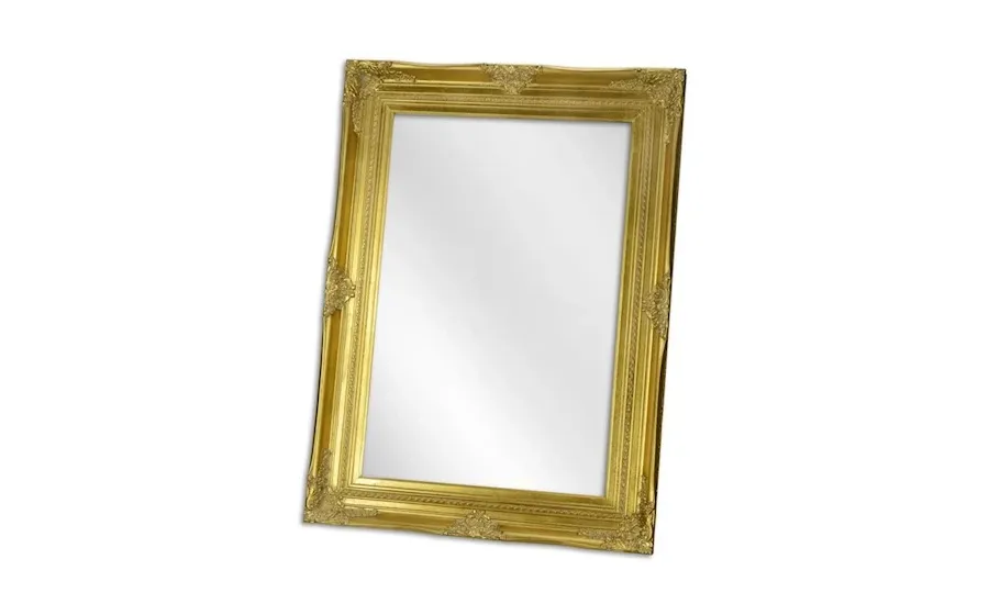 obrazek 1 Wyjątkowe lustro w złotej ramie o wymiarach szkła 60 x90 cm