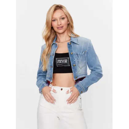 Zdjęcie Versace Jeans Couture Kurtka jeansowa 74HAS46B Niebieski Regular Fit