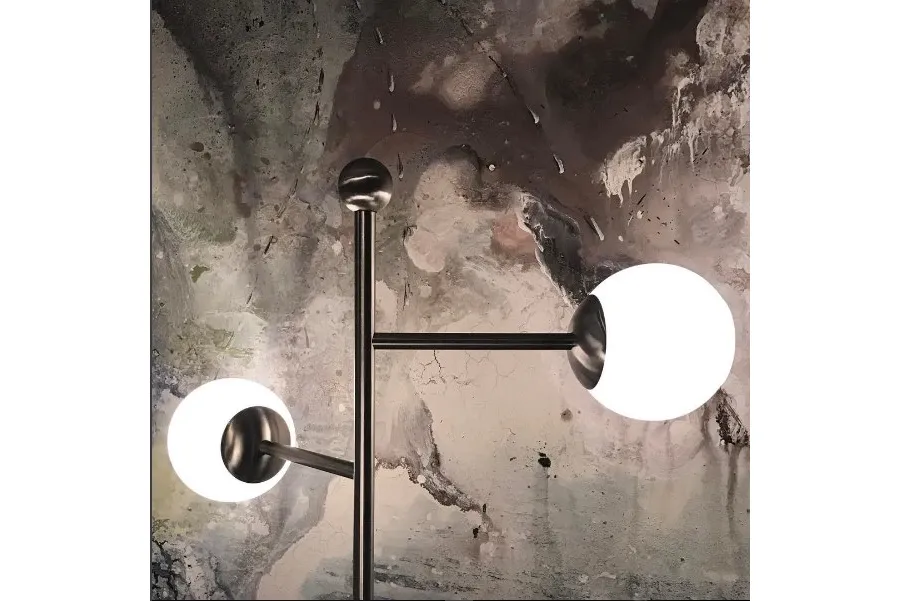 obrazek 3 Unikatowa elegancka lampa ORBIT z białymi kloszami