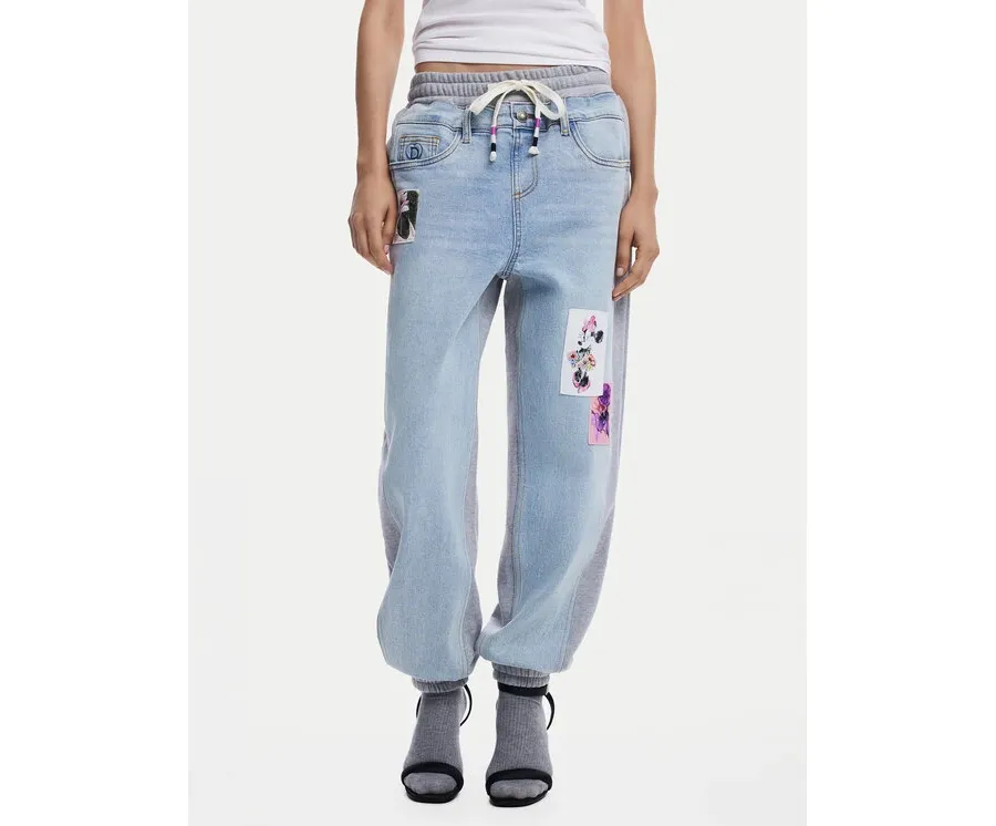 obrazek 1 Desigual Jeansy Mnnie 25SWDD72 Niebieski Loose Fit