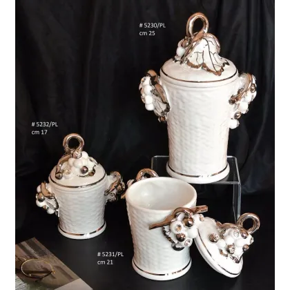 Picture Beautiful ceramic containers available in 3 sizes
