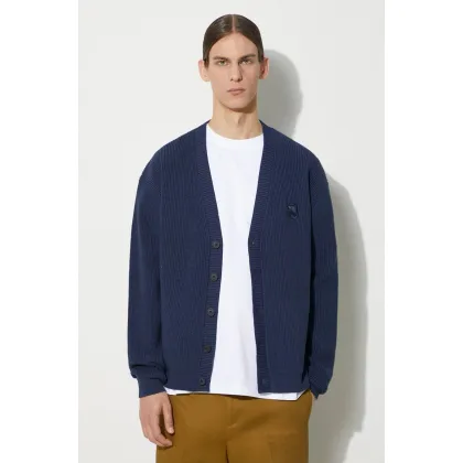 Zdjęcie Neil Barrett kardigan Bold Fox Head Patch Comfort Ribbed Cardigan męski kolor granatowy MM00506KT1098