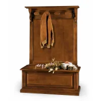 Picture Clothes stand with wooden bench-chest - Zanini