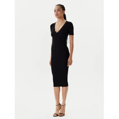 Zdjęcie Elisabetta Franchi Sukienka dzianinowa AM-53S-51E2 Czarny Slim Fit