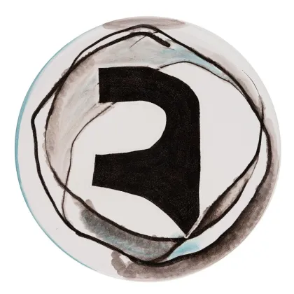 Picture Beautiful hand-painted ceramic plate H.2xL.31xP.31 cm