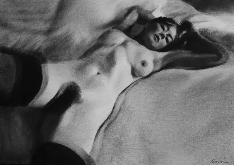 picture 1 "Rafaela" - female nude / drawing on paper 100x70cm, Kamila Ossowska