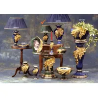 Zdjęcie Urokliwa zielona ceramiczna lampa do salonu