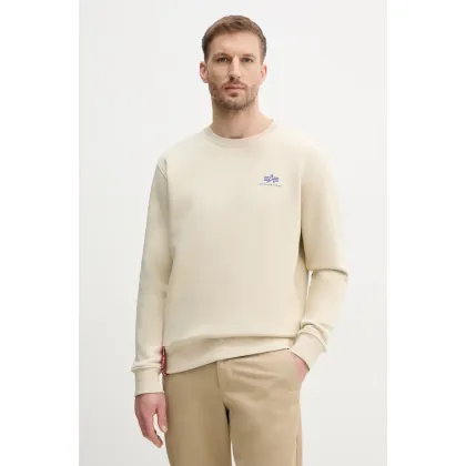 Zdjęcie Alpha Industries bluza Bluza Alpha Industries 188307 03 męska kolor beżowy gładka 188307