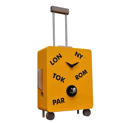 Picture An amazing clock in the shape of a travel bag for original interiors