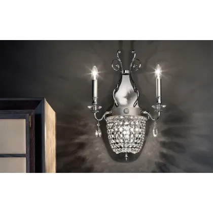 Picture Chrome-plated wall lamp for elegant interiors - Masiero