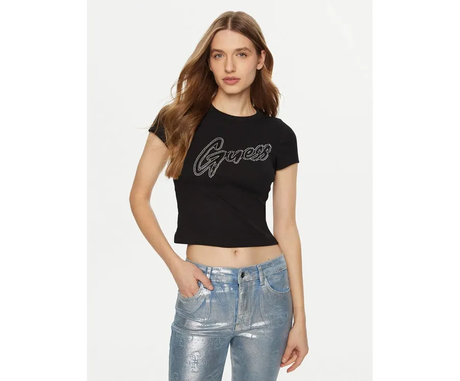 obrazek 1 Guess T-Shirt W5RI68 KA0H1 Czarny Regular Fit