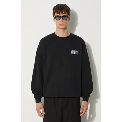 Zdjęcie Awake NY bluza bawełniana Awake Crewneck męska kolor czarny z aplikacją SP24-CN002