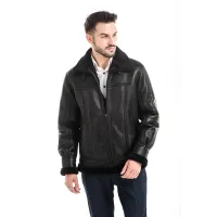 Picture Natural men's sheepskin jacket - A&A Vesa