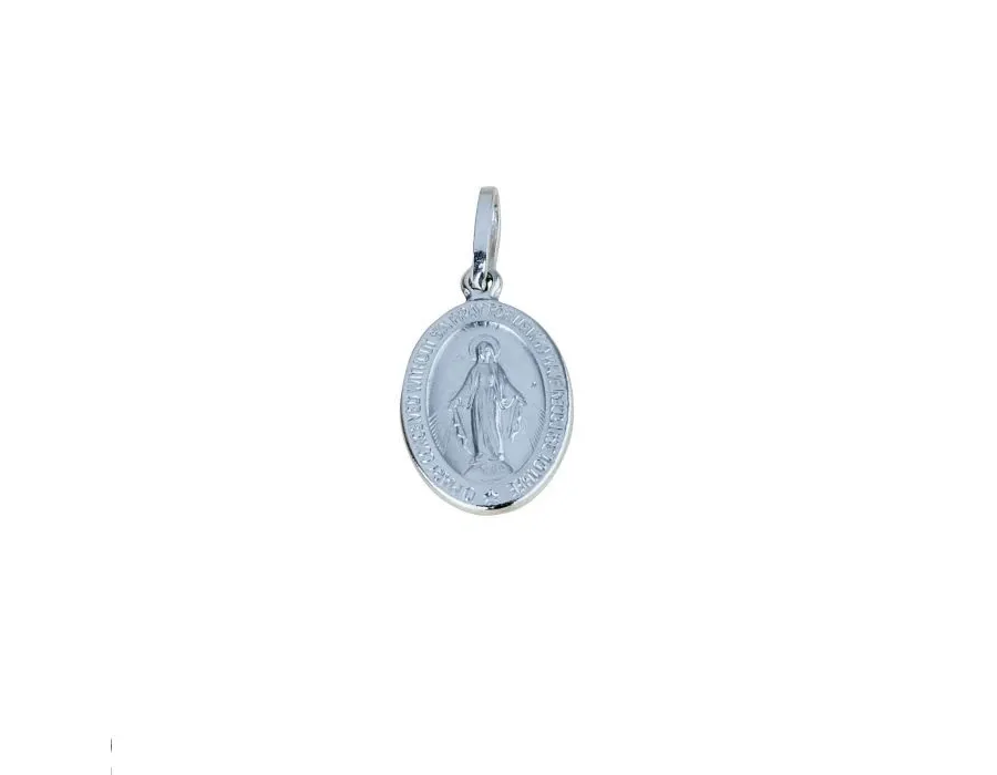obrazek 1 Wyjątkowy złoty medalik Maryjny 15x11mm