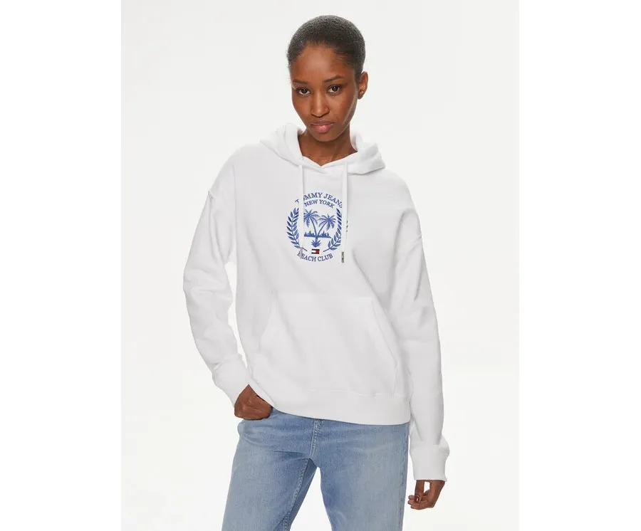 obrazek 1 Tommy Jeans Bluza DW0DW17792 Biały Boxy Fit