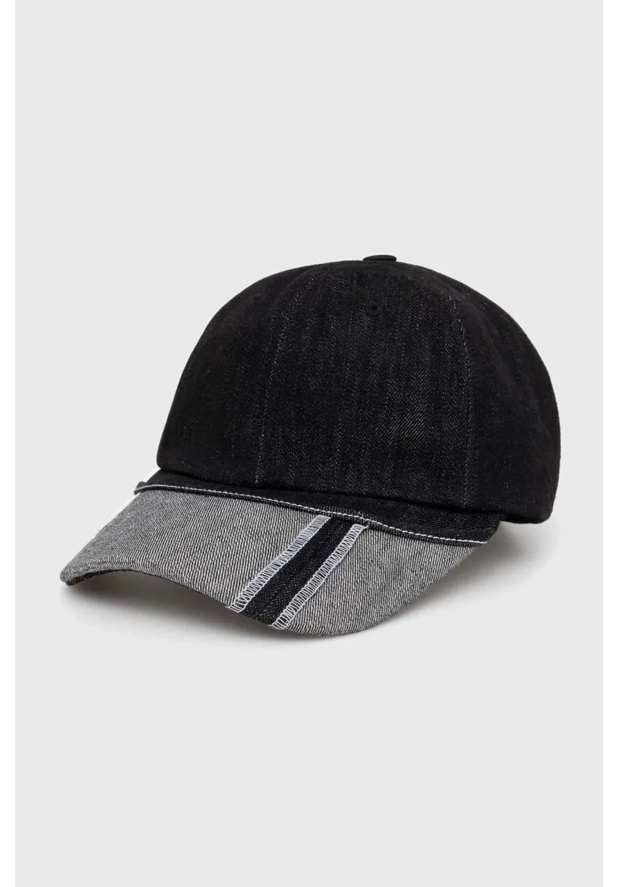 obrazek 1 Ader Error czapka z daszkiem jeansowa kolor czarny gładka BN01SSHW0204