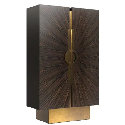 Picture Elegant wardrobe made of veneer and brass - Soberanna