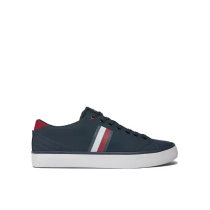Zdjęcie Tommy Hilfiger Sneakersy Th Hi Vulc Low Stripes Mesh FM0FM04946 Niebieski