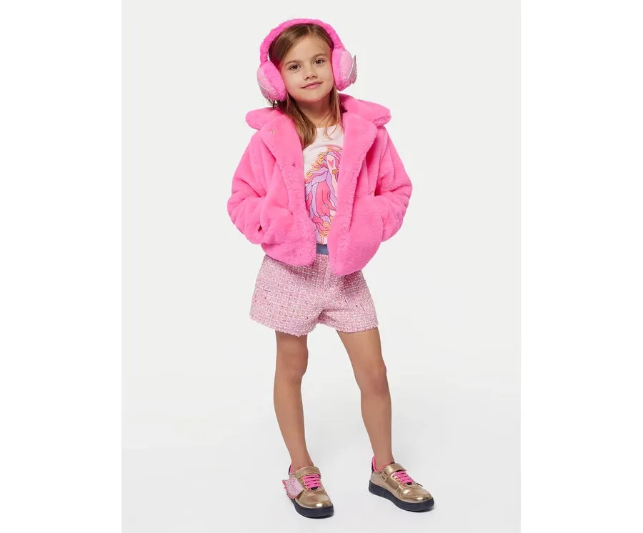 obrazek 1 Billieblush Futro U20436 Różowy Regular Fit