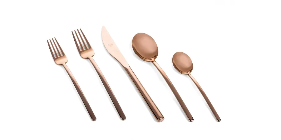 obrazek 1 Stylowy włoski komplet 6 noży deserowych Due Bronzo