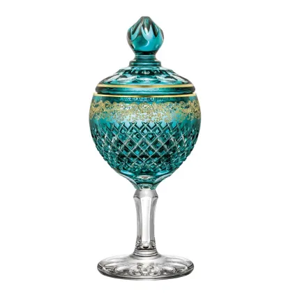 Zdjęcie Kryształowy kielich w pięknym niebieskim odcieniu - Arabske Collection
