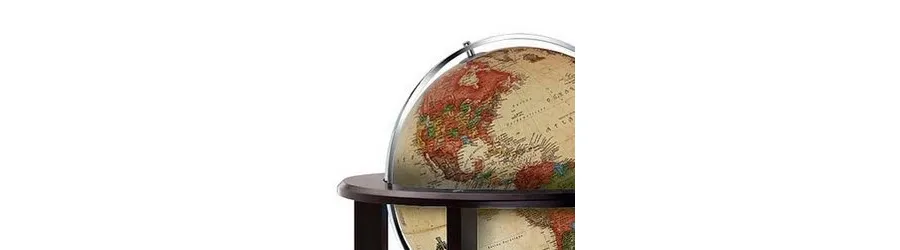 picture 5 Nova Rico Cross Antique 50 cm Illuminated Floor Standing Globe