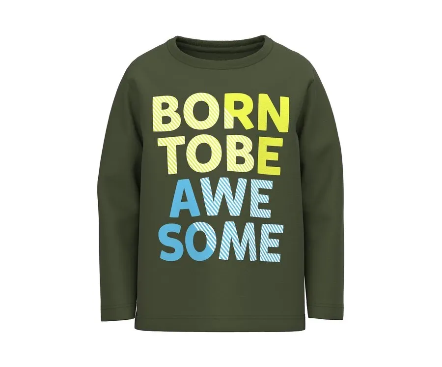 obrazek 1 NAME IT Bluzka 13218853 Zielony Loose Fit