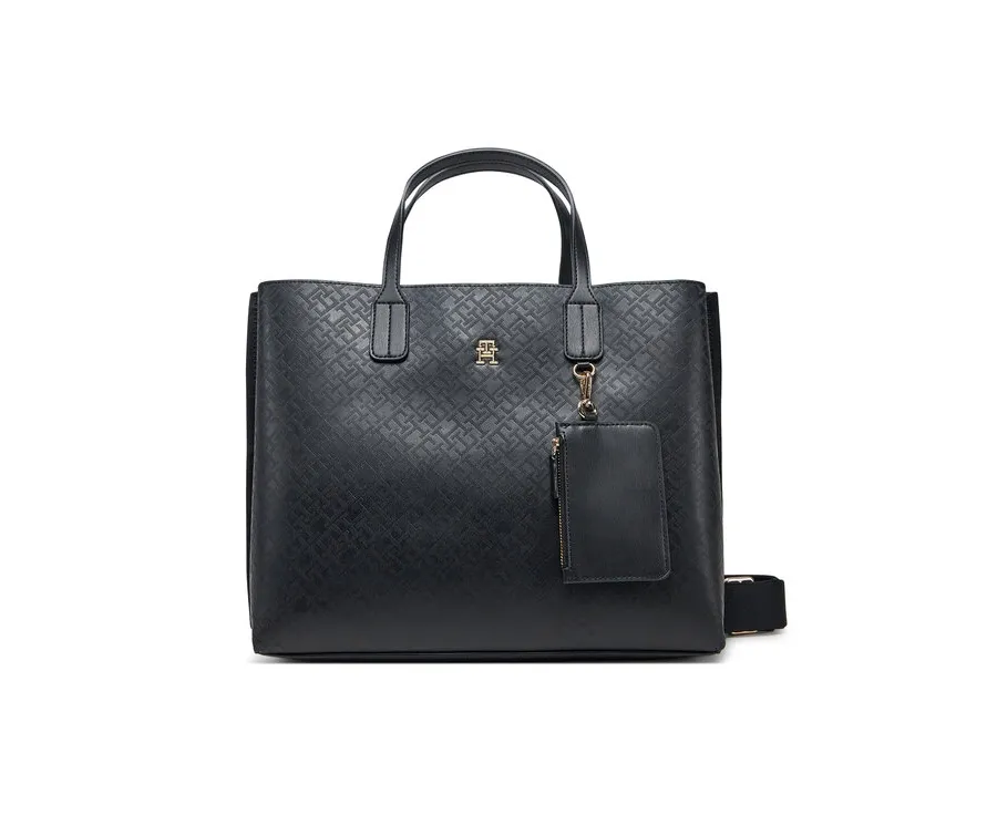 obrazek 1 Tommy Hilfiger Torebka Th Distinct Satchel Mono AW0AW17174 Czarny