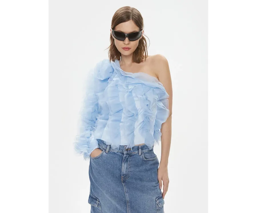 obrazek 1 Custommade Bluzka Samantha 999777224 Błękitny Regular Fit