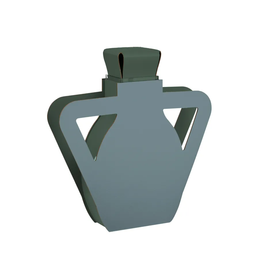 obrazek 1 Oryginalny skórzany jasnobłękitny wazon Otto 9x41xH44 cm