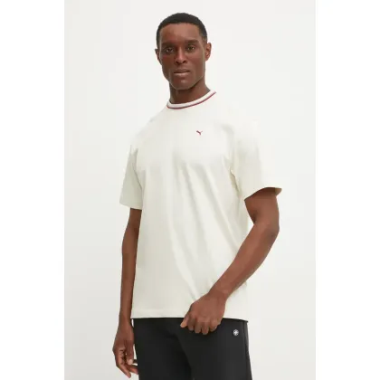 Zdjęcie Puma t-shirt bawełniany Palais Artisan męski kolor beżowy gładki 629394